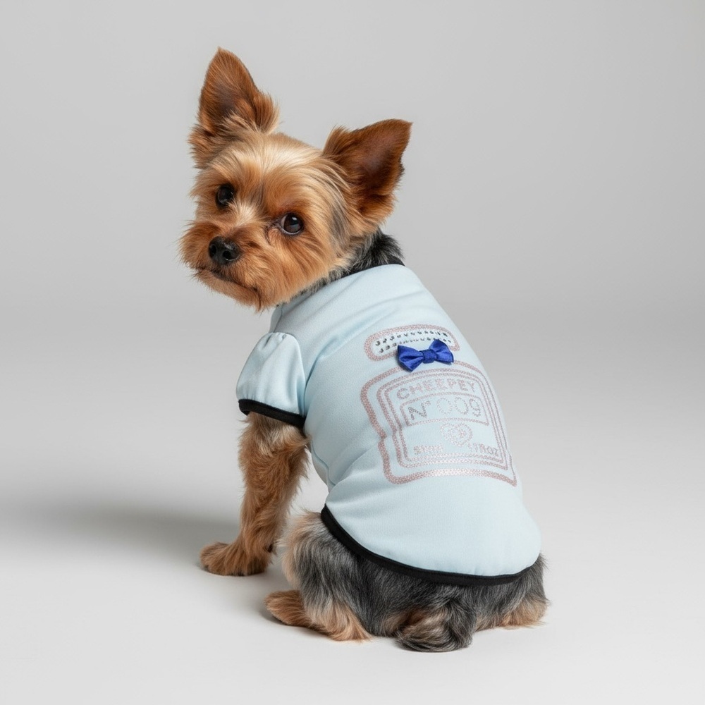 Blue Bling Girly Couture Dog Shirt